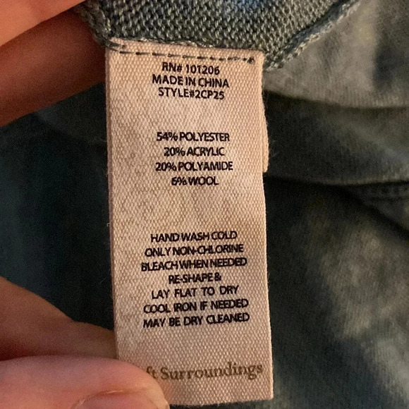 Soft Surroundings Cozy Teal Long Cardigan Size Medium - Picture 9 of 9